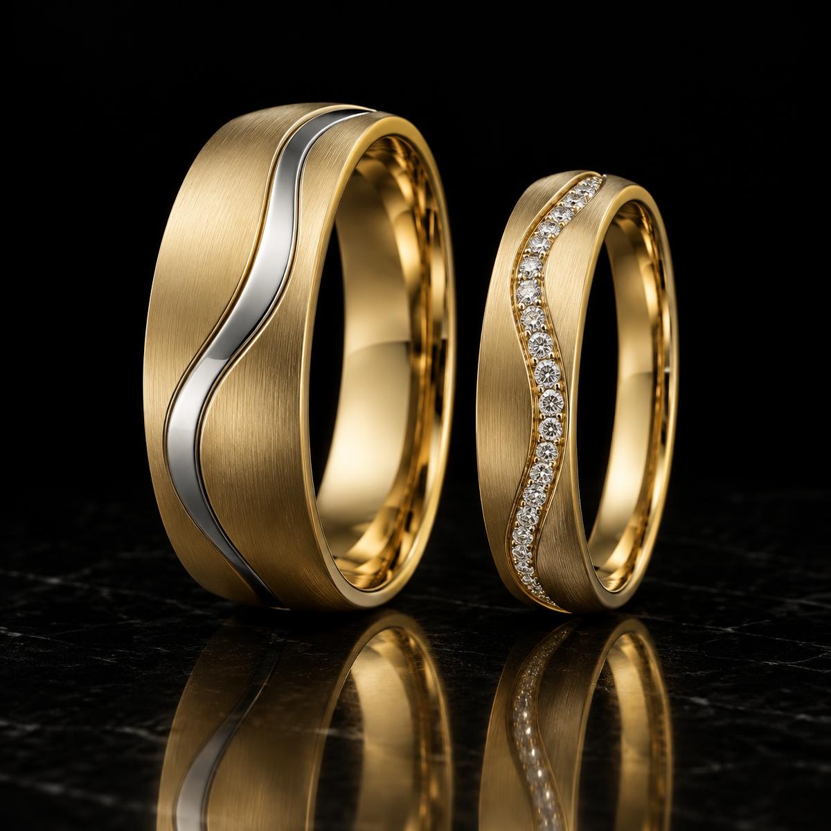 KALÜÊ wedding bands in 18K Gold